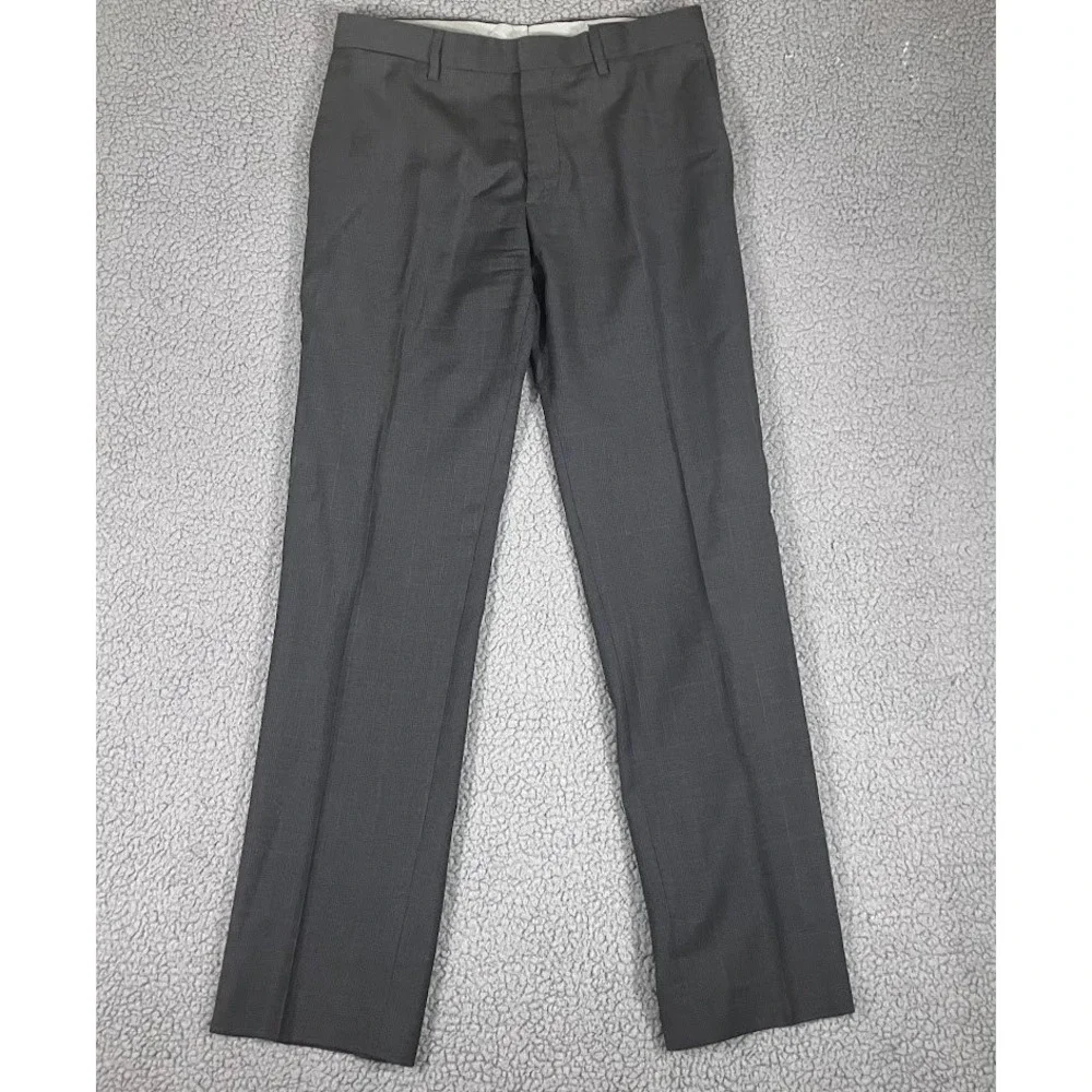 Banana Republic Classic Fit Mens 32x34 Charcoal Grey 100% Wool Dress Pants